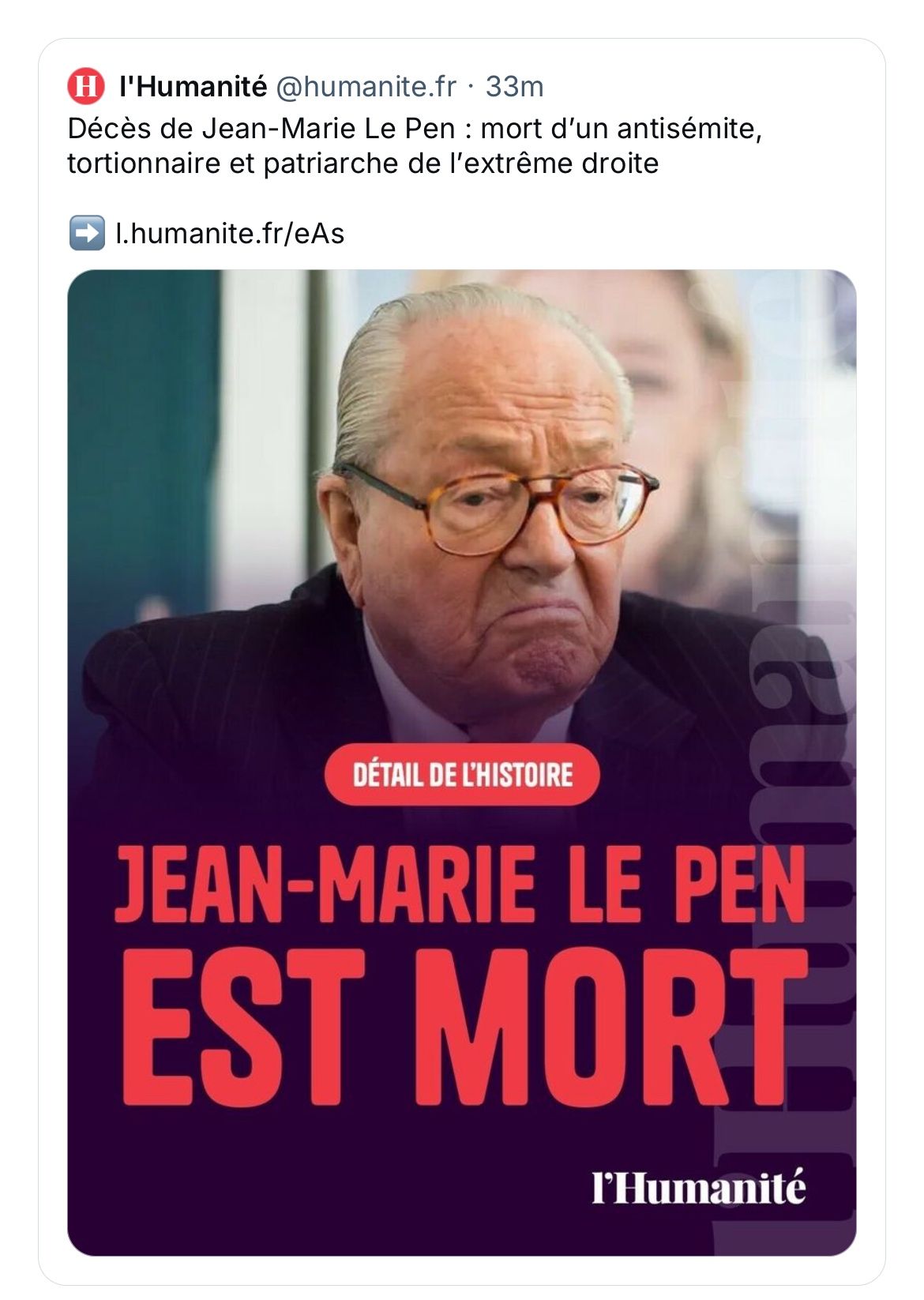 Jean-Marie Le Pen est mort