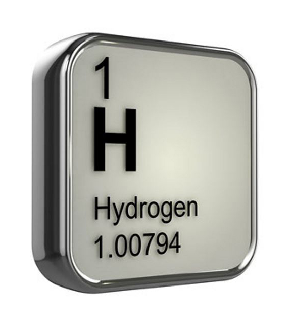 Symbole de l’hydrogène dans le tableau périodique, élément numéro 1.