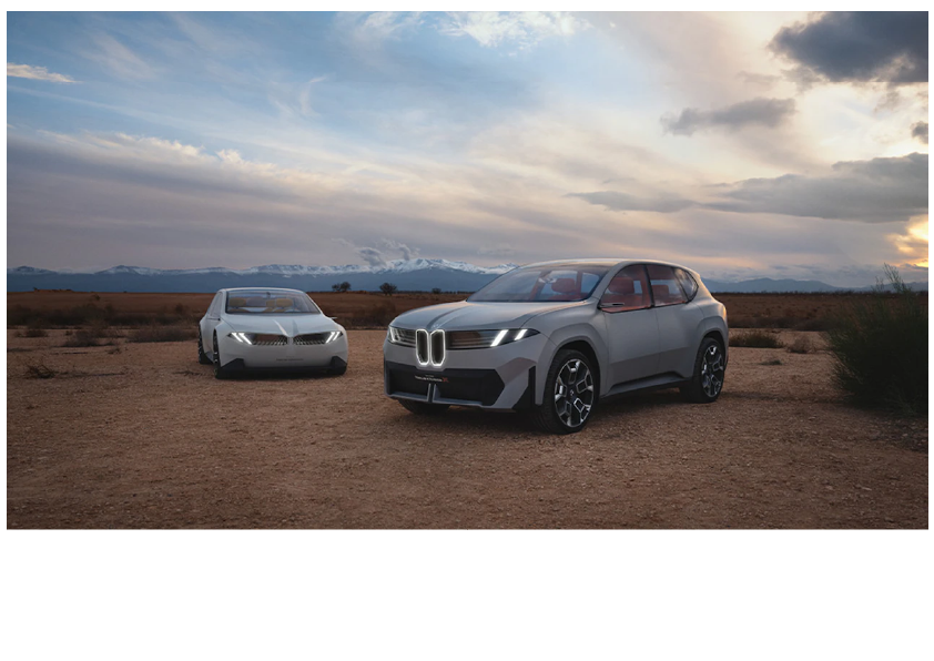 BMW Neue Klasse – prototypes Vision i3 et Vision iX3 dans le désert, 2025