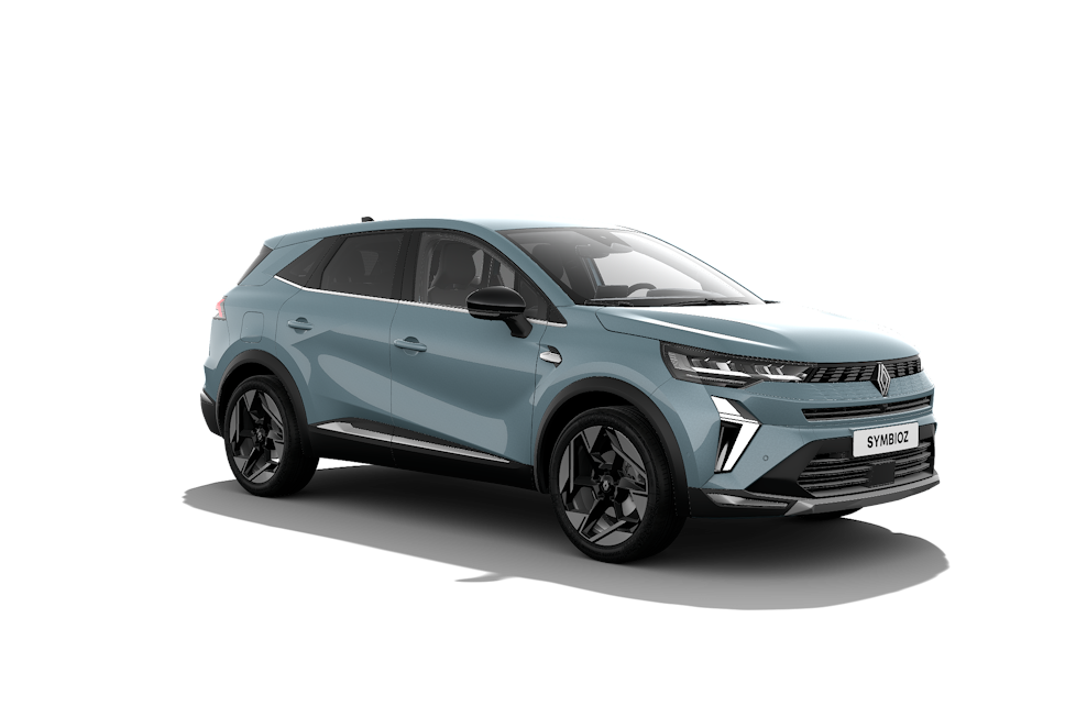 Renault Symbioz E-Tech full hybrid bleu, SUV compact hybride.