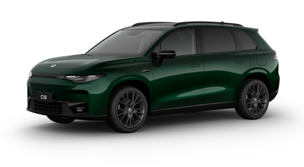 SUV électrique LeapMotor C10 en finition verte, modèle haut de gamme de la marque