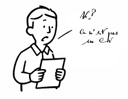 Lecteur découvrant un texte qui ne correspond pas aux formats habituels de CV